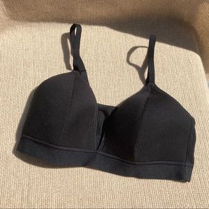 Black bralette with adjustable straps
